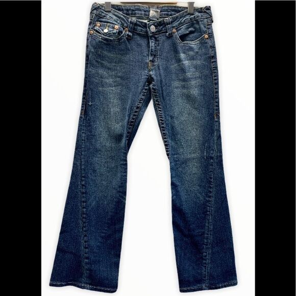 True Religion Medium Wash Julie Trouser/Wide Leg - Picture 3 of 13